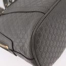 GUCCI Micro GG Canvas Guccissima Bag Leather 2way Gray Gold 449654 Auth mr2015-14