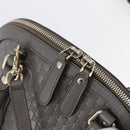 GUCCI Micro GG Canvas Guccissima Bag Leather 2way Gray Gold 449654 Auth mr2015-17