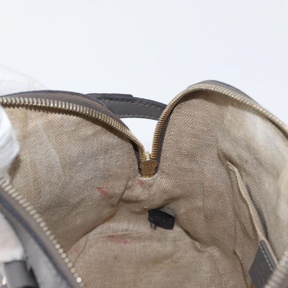 GUCCI Micro GG Canvas Guccissima Bag Leather 2way Gray Gold 449654 Auth mr2015