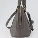 GUCCI Micro GG Canvas Guccissima Bag Leather 2way Gray Gold 449654 Auth mr2015-5