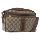 GUCCI GG Supreme Web Sherry Line Bag PVC Leather Beige 001 56 0942 Auth mr2019-1
