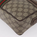 GUCCI GG Supreme Web Sherry Line Bag PVC Leather Beige 001 56 0942 Auth mr2019-15