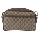 GUCCI GG Supreme Web Sherry Line Bag PVC Leather Beige 001 56 0942 Auth mr2019-2