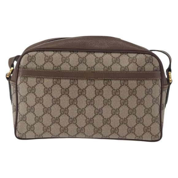 GUCCI GG Supreme Web Sherry Line Bag PVC Leather Beige 001 56 0942 Auth mr2019