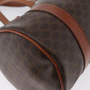 CELINE Macadam Canvas Hand Bag PVC Leather Brown Gold Auth mr2020-15