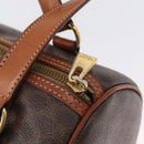 CELINE Macadam Canvas Hand Bag PVC Leather Brown Gold Auth mr2020-17