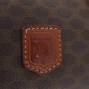CELINE Macadam Canvas Hand Bag PVC Leather Brown Gold Auth mr2020-18