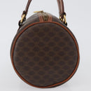 CELINE Macadam Canvas Hand Bag PVC Leather Brown Gold Auth mr2020-3
