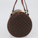 CELINE Macadam Canvas Hand Bag PVC Leather Brown Gold Auth mr2020-4