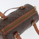 CELINE Macadam Canvas Hand Bag PVC Leather Brown Gold Auth mr2020-6