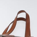 CELINE Macadam Canvas Hand Bag PVC Leather Brown Gold Auth mr2020-8