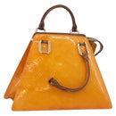 LOUIS VUITTON Monogram Vernis Forsyth Handtas Geel M91112 LV Auth mr2024-1