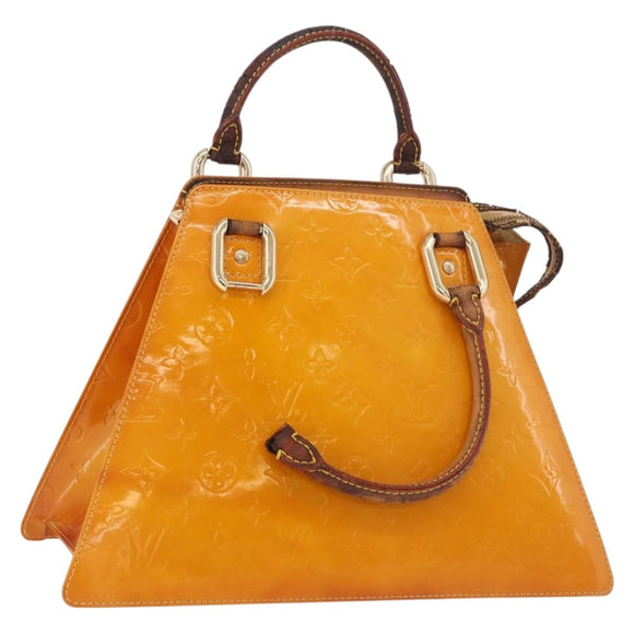 LOUIS VUITTON Monogram Vernis Forsyth Handtas Geel M91112 LV Auth mr2024