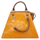 LOUIS VUITTON Monogram Vernis Forsyth Handtas Geel M91112 LV Auth mr2024-13