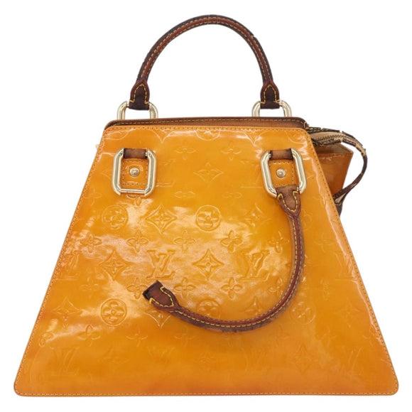 LOUIS VUITTON Monogram Vernis Forsyth Handtas Geel M91112 LV Auth mr2024