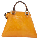 LOUIS VUITTON Monogram Vernis Forsyth Handtas Geel M91112 LV Auth mr2024-2