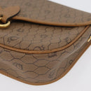 Christian Dior Honeycomb Canvas Shoulder Bag PVC Beige Gold Auth mr2025-14