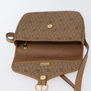 Christian Dior Honeycomb Canvas Shoulder Bag PVC Beige Gold Auth mr2025-10