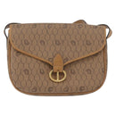 Christian Dior Honeycomb Canvas Shoulder Bag PVC Beige Gold Auth mr2025-13