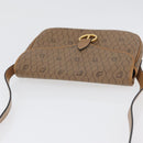 Christian Dior Honeycomb Canvas Shoulder Bag PVC Beige Gold Auth mr2025-6