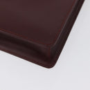 CARTIER Must Line Clutch Bag Leather Bordeaux Gold Auth mr2026-15