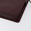 CARTIER Must Line Clutch Bag Leather Bordeaux Gold Auth mr2026-16