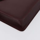 CARTIER Must Line Clutch Bag Leather Bordeaux Gold Auth mr2026-7