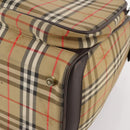 Burberrys Nova Check Boston Bag Canvas Brown Auth mr2028-10