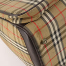 Burberrys Nova Check Boston Bag Canvas Brown Auth mr2028-11