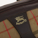 Burberrys Nova Check Boston Bag Canvas Brown Auth mr2028-14