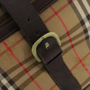 Burberrys Nova Check Boston Bag Canvas Brown Auth mr2028-15
