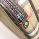 Burberrys Nova Check Boston Bag Canvas Brown Auth mr2028-20