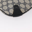 GUCCI GG Supreme Sherry Line Shoulder Bag PVC Navy Gold 904 02 026 Auth mr2029-14