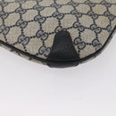 GUCCI GG Supreme Sherry Line Shoulder Bag PVC Navy Gold 904 02 026 Auth mr2029-15