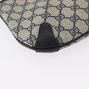 GUCCI GG Supreme Sherry Line Shoulder Bag PVC Navy Gold 904 02 026 Auth mr2029-16