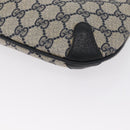 GUCCI GG Supreme Sherry Line Shoulder Bag PVC Navy Gold 904 02 026 Auth mr2029-17