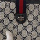 GUCCI GG Supreme Sherry Line Shoulder Bag PVC Navy Gold 904 02 026 Auth mr2029-18