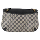GUCCI GG Supreme Sherry Line Shoulder Bag PVC Navy Gold 904 02 026 Auth mr2029-2