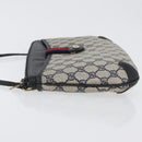 GUCCI GG Supreme Sherry Line Shoulder Bag PVC Navy Gold 904 02 026 Auth mr2029-4