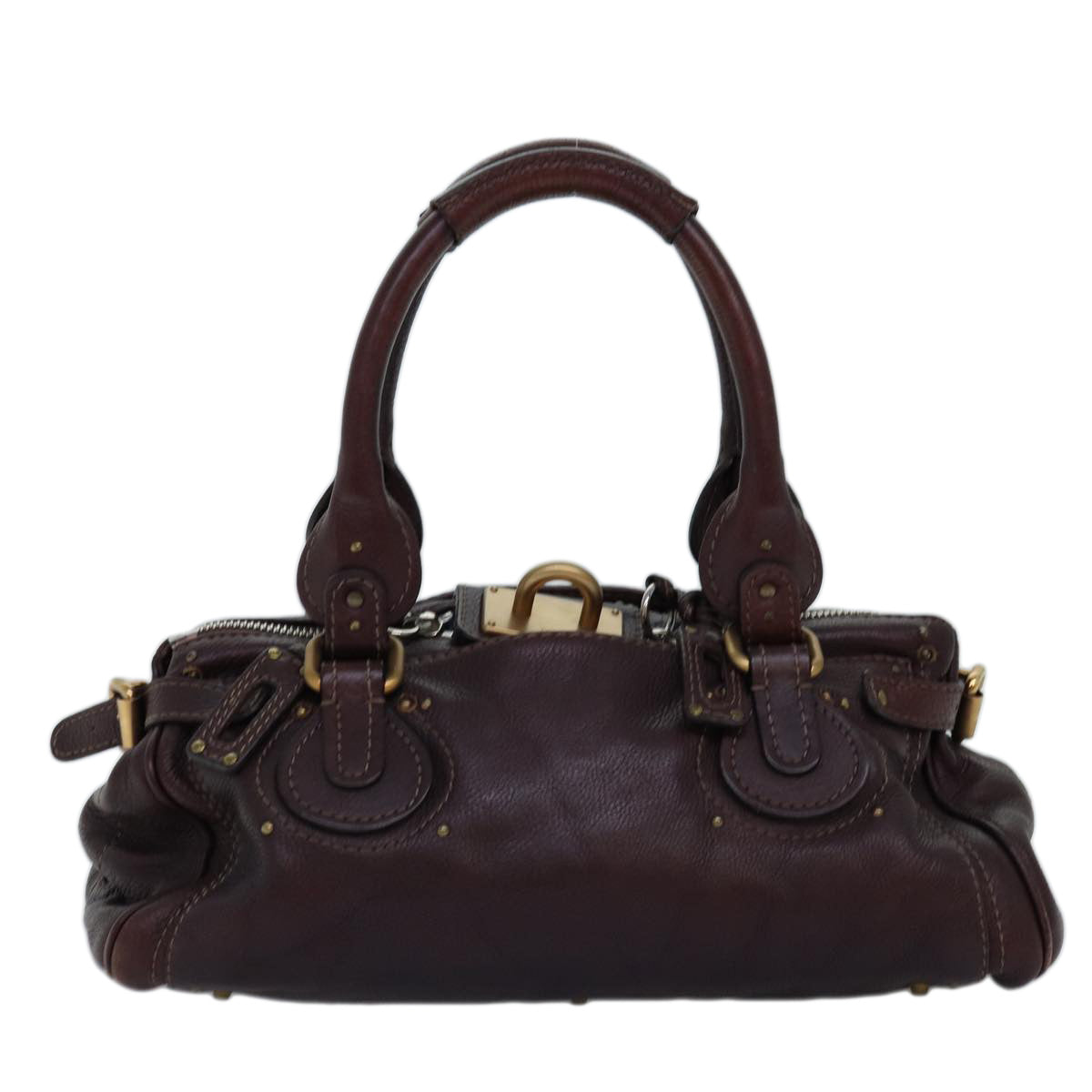 Chloe Paddington Hand Bag Leather Brown Auth mr203 - 0