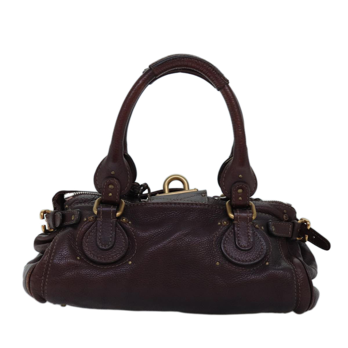 Chloe Paddington Hand Bag Leather Brown Auth mr203