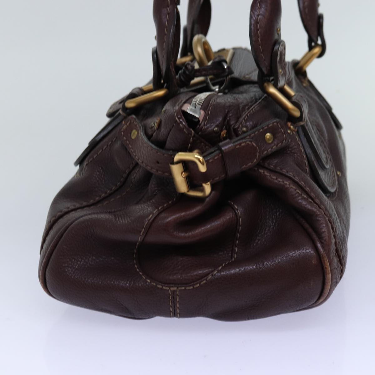 Chloe Paddington Hand Bag Leather Brown Auth mr203