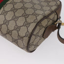 GUCCI GG Supreme Web Sherry Line Bag PVC Beige Gold 72 001 3654 Auth mr2030-17