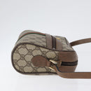 GUCCI GG Supreme Web Sherry Line Bag PVC Beige Gold 72 001 3654 Auth mr2030-3