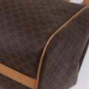 CELINE Macadam Canvas Tote Bag PVC Leather Brown Gold Auth mr2036-15