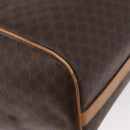 CELINE Macadam Canvas Tote Bag PVC Leather Brown Gold Auth mr2036-16