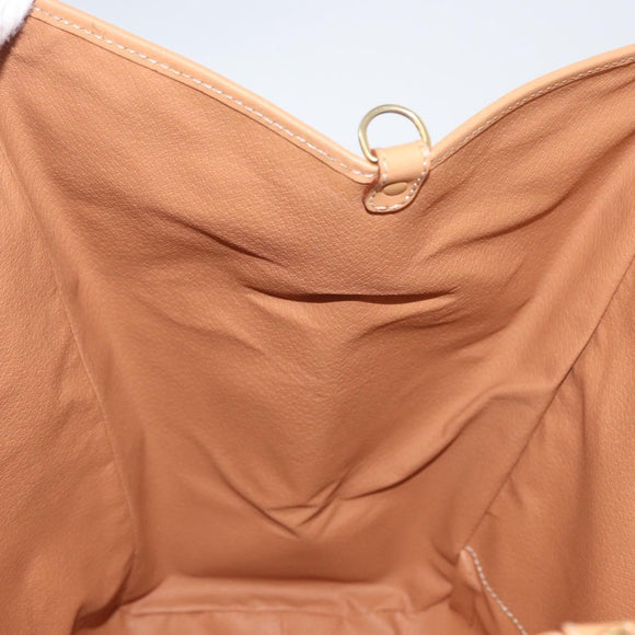CELINE Macadam Canvas Tote Bag PVC Leather Brown Gold Auth mr2036