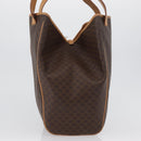 CELINE Macadam Canvas Tote Bag PVC Leather Brown Gold Auth mr2036-3