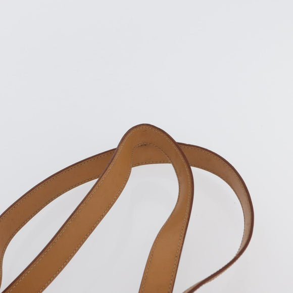CELINE Macadam Canvas Tote Bag PVC Leather Brown Gold Auth mr2036