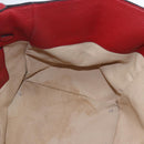 PRADA Tragetasche Leder Rot Gold Auth mr2039-19